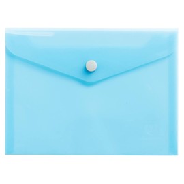 Exacompta - Ref 35430E - Pack of 4 Snap Fastening Document Wallets with Flap - Chromaline Pastel - Dimensions: 14 x 10 cm - FT for Filing B7 - Pastel Blue, Coral, Purple, Pastel Green