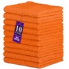 DecorRack 10 Pack 100% Cotton Wash Cloth, Luxurious Soft, 12