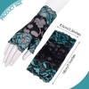 Getrays Women's UV Protection Gloves, 2 Pairs Short, Floral Pattern,
