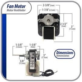 FAN MOTOR"670" KIT 110V 60HZ 1/130HP (FAN BLADE 4-5.4) APPLI PARTS APFM-670 UL E479056 REF. NUV-670