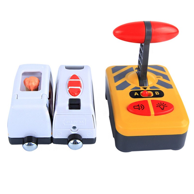 Remote Control Electric Train Toy Compatible with Wooden Track Car