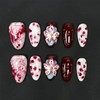 RIICFDD Handmade Press on Nails Medium Almond Fake Nails with