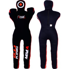 Stylso Wrestling Dummy Grappling Dummy BJJ Dummy Judo Karate Jiu Jitsu Practice Dummies - Un-Filled (Black, 5ft / 60 inches)