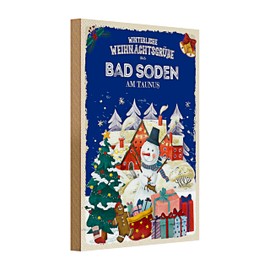 Winterliche Weihnachtsgrüße | aus Bad Soden | am Taunus | 20 cm x 30 cm