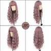 SAPPHIREWIGS Purple Wig with Bangs Long Wavy Wigs for Women