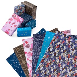 THE TWIDDLERS - 12 Folded Sheets Gift Wrapping Paper for All Occasions - 70x50cm