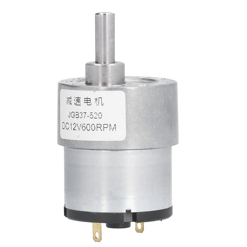 JGB37‑520 12V 600RPM DC Worm Gear Motor Turbo Reducer Shaft