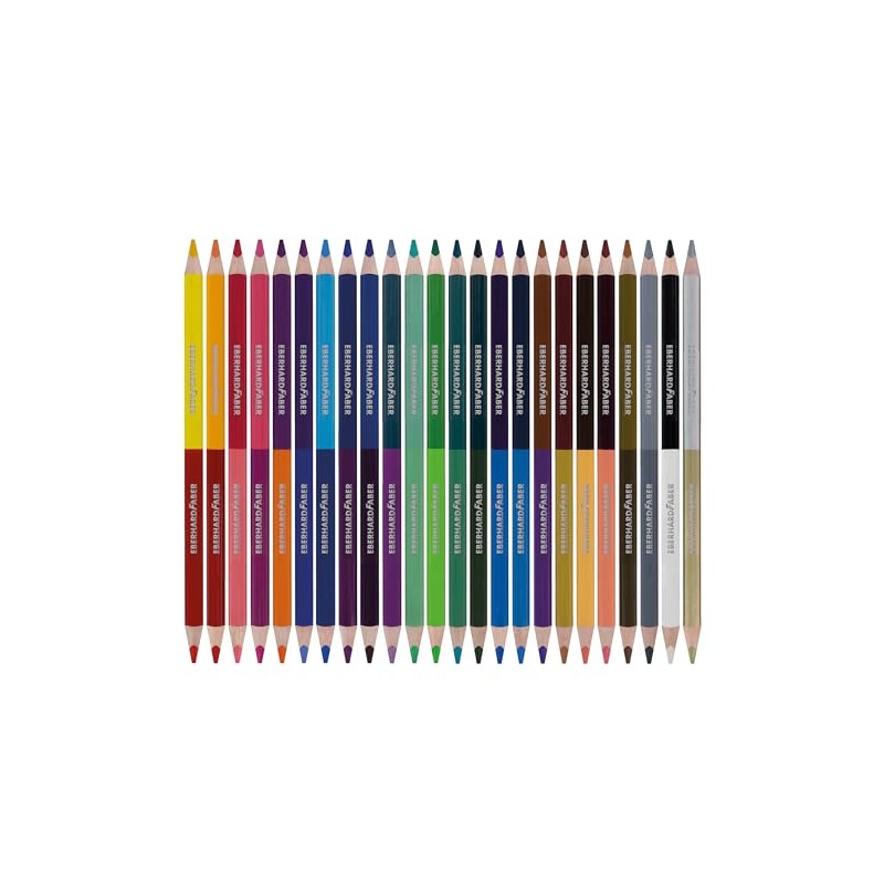 Eberhard Faber Colori 514822 Colouring Pencils Set, 24 Duo Colouring