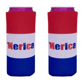 Merica Striped Slim Can Coolie (2)