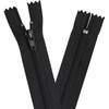 YAKA 60pcs 18 Inch Black Nylon Coil Zippers Sewing Zippers