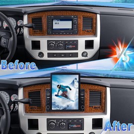 Slakerbe Android 13 Car Radio Compatible with Dodge Ram 1500 2500 3500 for Durango for Chrysler 300 300C 300M Grand Cherokee 2004-2008, 2G+32G 9.7" Wireless Carplay Android Auto GPS Mic Backup Camera