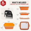 AMBRINT Medium 8L BBQ Prep Tub with Lid & 2