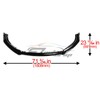 EZAUTO WRAP 3PCS Gloss Black Front Bumper Lip Body Kit