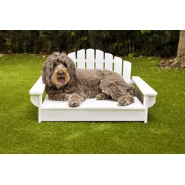 Midlee White Dog Adirondack Chair Bed (X-Large)