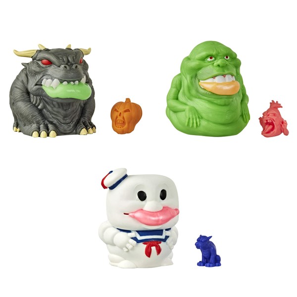 Hasbro Ghostbusters Ecto-Plasm Ghost Gushers 3-Pack Collectible Squeezable Figures with Ecto-Plasm and Mystery Mini Figures for Kids Ages 4 and Up,F0096, White