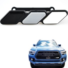 Boigoo Tri-Color Grille Badge Emblem Cars Front Decoration Accessories | Truck Label Compatible with Tacoma 4Runner Tundra Sequoia Rav4 Highlander Gri