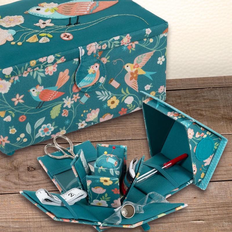 Hobby Gift Medium Sewing Craft Hobby Storage Box, Rectangle, Appliqué,