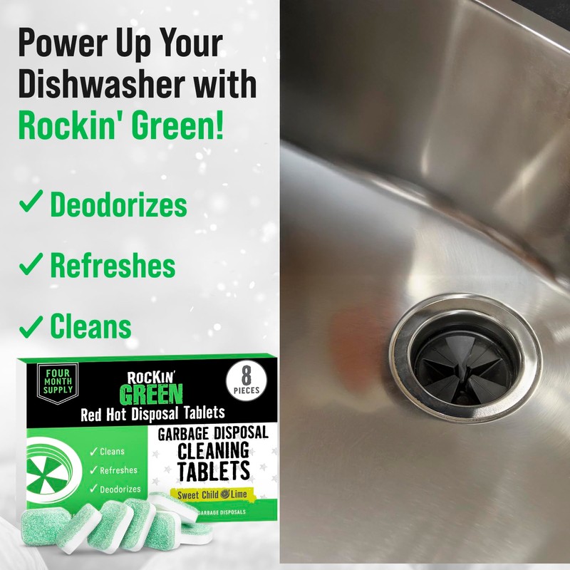 Rockin' Green Deep Cleaning and Deodorizing Tablets for Dishwashers, Washing