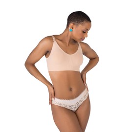 Kaye Larcky | NB001 Memoire | Nursing Bra | Seamless | with Reminder Clips | Non Slip | Breastfeeding Essentials | Nude- Small