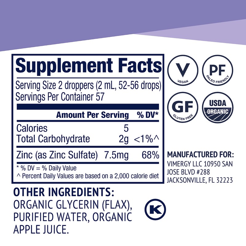 Vimergy Zinc (115mL) and Kids Zinc (55mL) - Bundle
