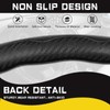 KEEPDSGN 15''Carbon Fiber Leather Car Steering Wheel Cover Non-Slip For