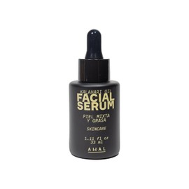 AHAL - Serum Facial con Aceite de Kalahari con Vitamina E, Hidratación Ligera y Antiedad, Regula Grasa y Minimiza Arrugas, Ideal para Piel Grasa y con Tendencia al Acné, Ingredientes Naturales, 33ml