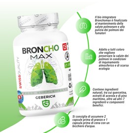 Bronchomax Dietary Supplement - Support of Lung Function and Protection Against Oxidative Stress - with Quercetin, Acerola, Boswellia - 30 Capsules