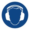 Use Hearing Protection Sticker Sign, Mandatory Sign As Per DIN
