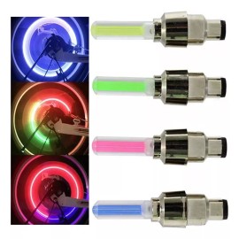 Valve Led 10 Tapones Led Valvula Llanta Auto Moto Bicicleta Firefly
