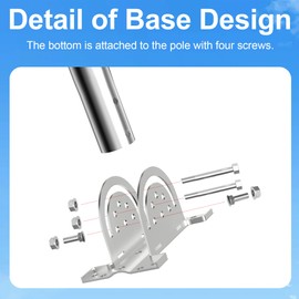 Starlink Gen 3 Pivot Roof Mount, Starlink Gen 3 Pipe Adapter Mount, 160° Tilt Angle Adjustable for Better Signal, Starlink Internet Kit Satellite Pole Mounting Kit