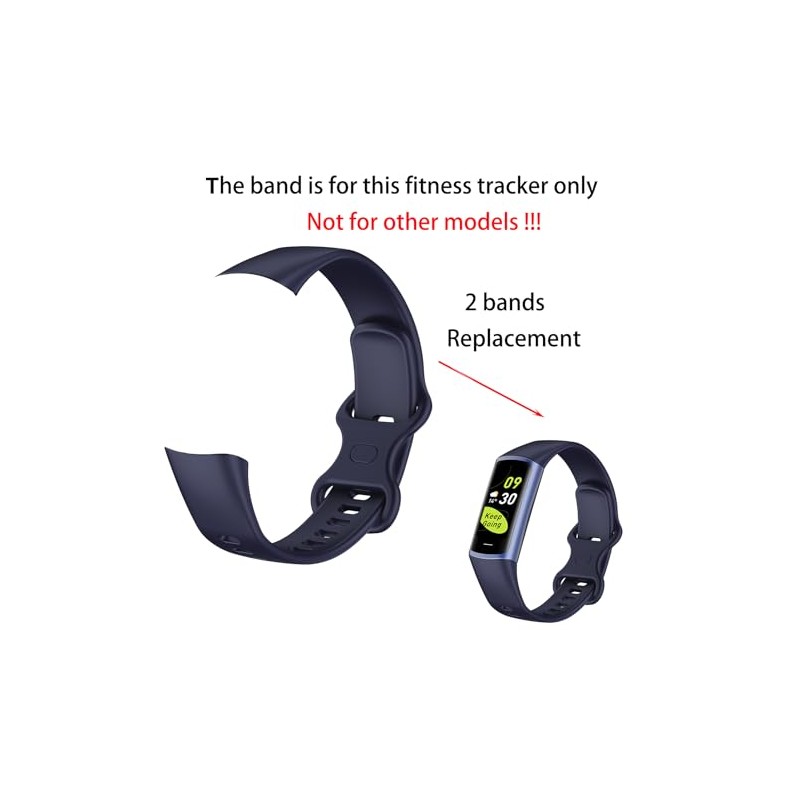 Excelpeakia Fitness Tracker Replacement Rubber Bands (Blue)