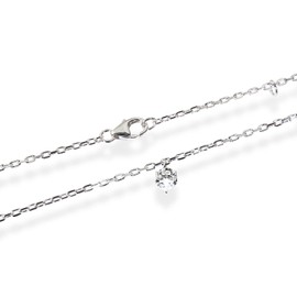 Nklaus 25 cm Anklet anchor chain 925 sterling silver rhodium-plated heart 1.4 1.6 g 5435