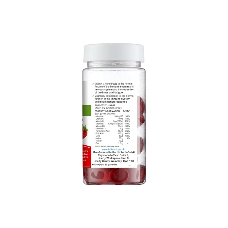VitaBerry Boost Multivitamins Gummies for Men, Women, High Strenght, 60