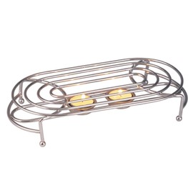 apollo THE HOUSEWARES BRAND Food Warmer, Oval, Perfect for Tabletop, Keep Your Food Warmer for Longer, Size: 31x17x7cm, Chrome, Double