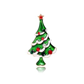 2 Pcs Christmas Brooches Pins Set for Women Sparkling Red and Green Rhinestone Christmas Brooches Gold Vintage Wreath Brooch Christmas Jewelry Gifts…