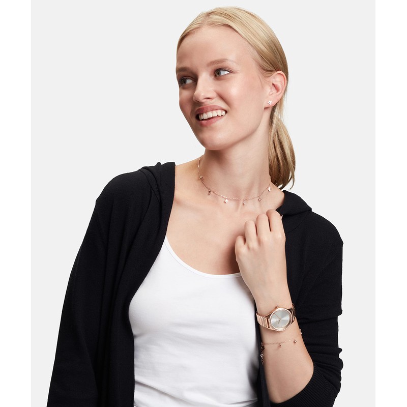 Tamaris Necklace TJ-0099, Stainless Steel, Cubic Zirconia