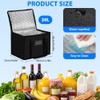Alaoo 20L Foldable Insulated Bag for Food Travel Camping, Black,