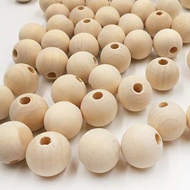Cuentas Bolitas de Madera Artesanal 20mm 100 piezas