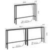 MAHANCRIS 2 Pack Narrow Console Sofa Table with Charging Station,