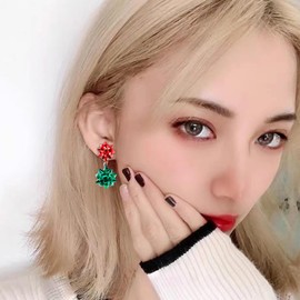 Bow Earrings for Women Trendy New Year Jewelry Dangle Earrings for girls Christmas Present Earrings As Holiday earrings Gifts for her as festival statement earrings