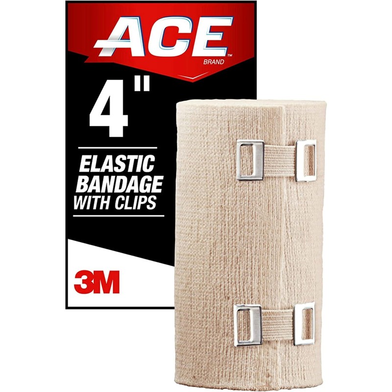 Ace Ace Elastic Bandage With Clips 4 Inch, 3 Count