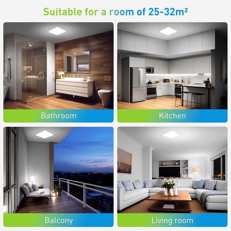 Yafido Ceiling Light Ultra Slim 48W 4320LM LED Panel Light