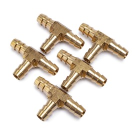 LTWFITTING T-Type Hose Fitting Connector 0.4 inch (10 mm) 5 Pcs