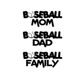 Baseball Mom - Dad - Family | Vinyl Decal by Check Custom Design | Sports Fan | Multiple Colors and Sizes
