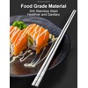 TINMARDA Metal Chopsticks Reusable 5 Pairs Stainless Steel Chopsticks Dishwasher