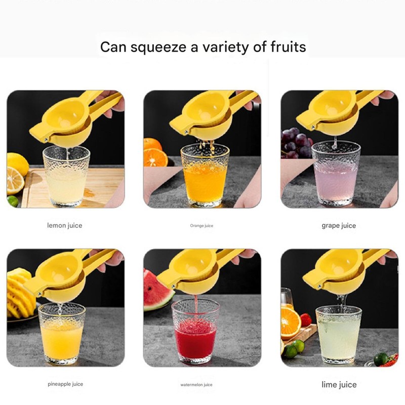 Metal Lemon Squeezer - Durable Citrus Juicer - Manual Press
