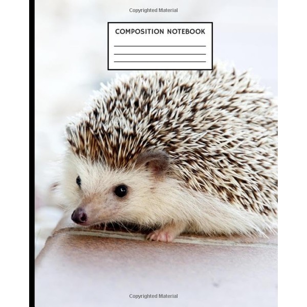 Composition Notebook: Hedgehog, Wide Ruled Journal, Diary or Sketchbook, Notebook