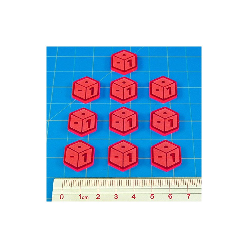 LITKO Minus One Tokens, Fluorescent Pink (10)