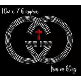 Unbranded God's Grace - Iron on Rhinestone Transfer - Bling, Religious iron on template