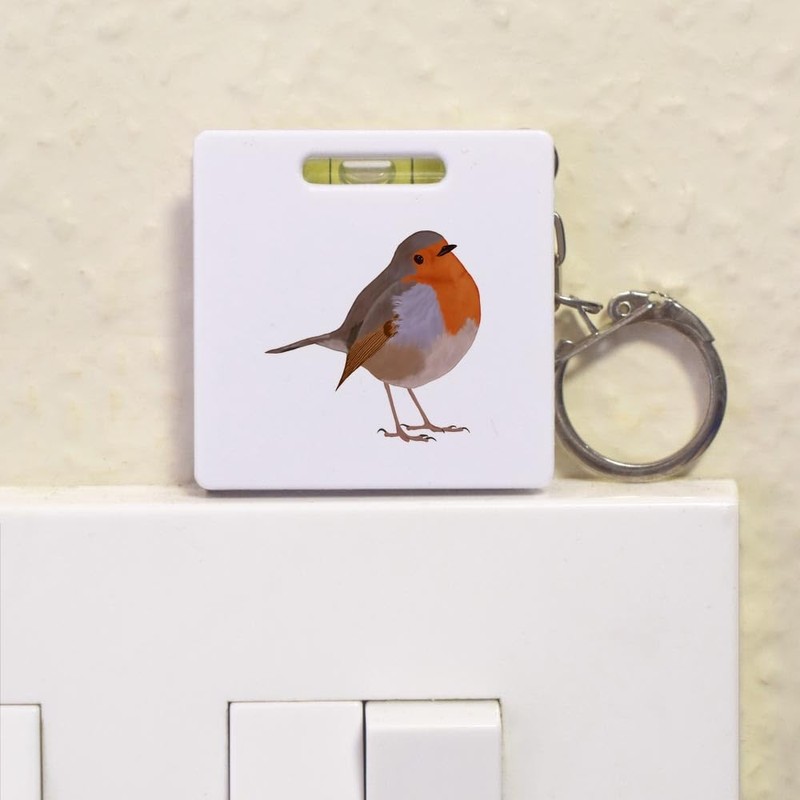 Azeeda 'Robin' Keyring Tape Measure/Spirit Level Tool (KM00017260)